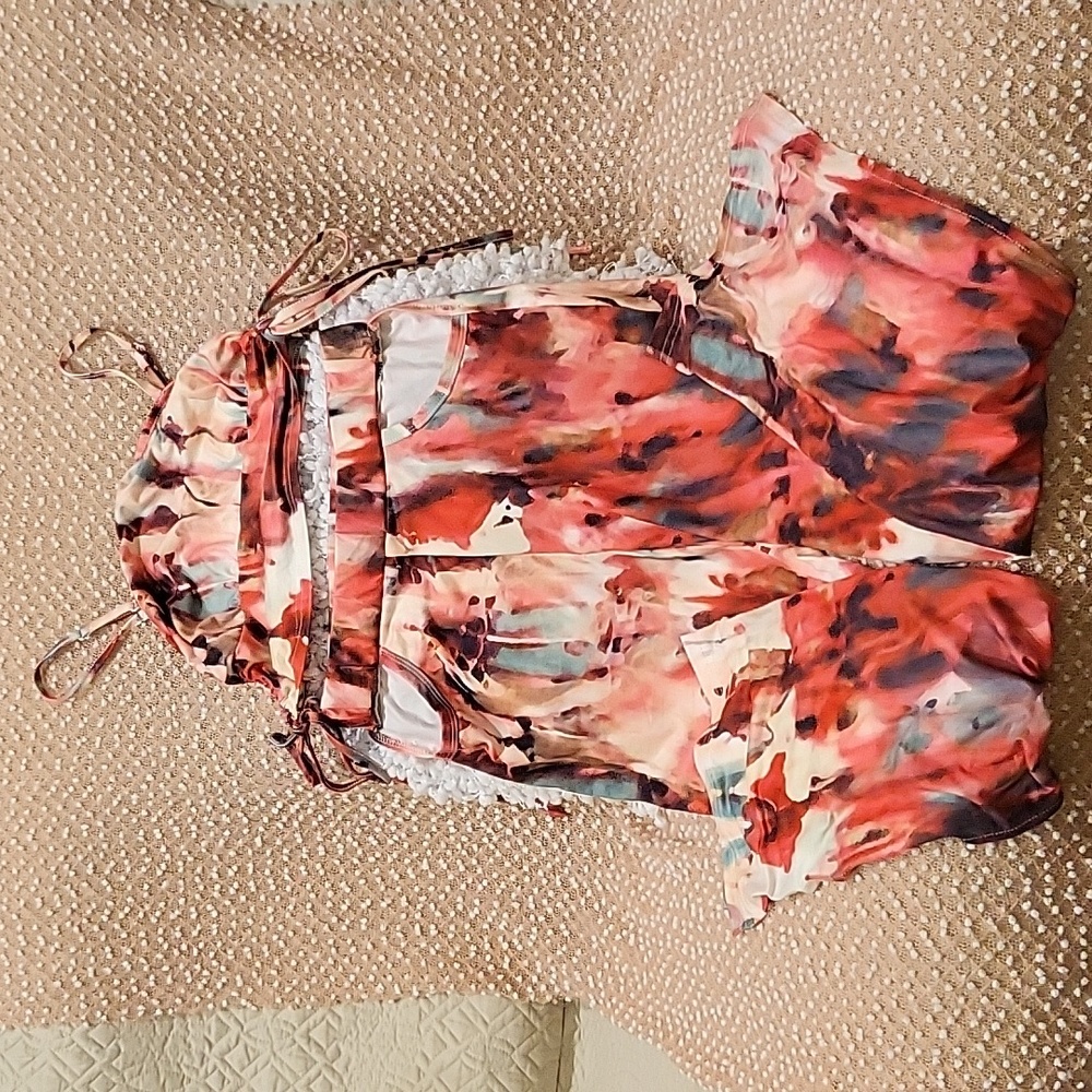 Shein tie dye crop top and pants